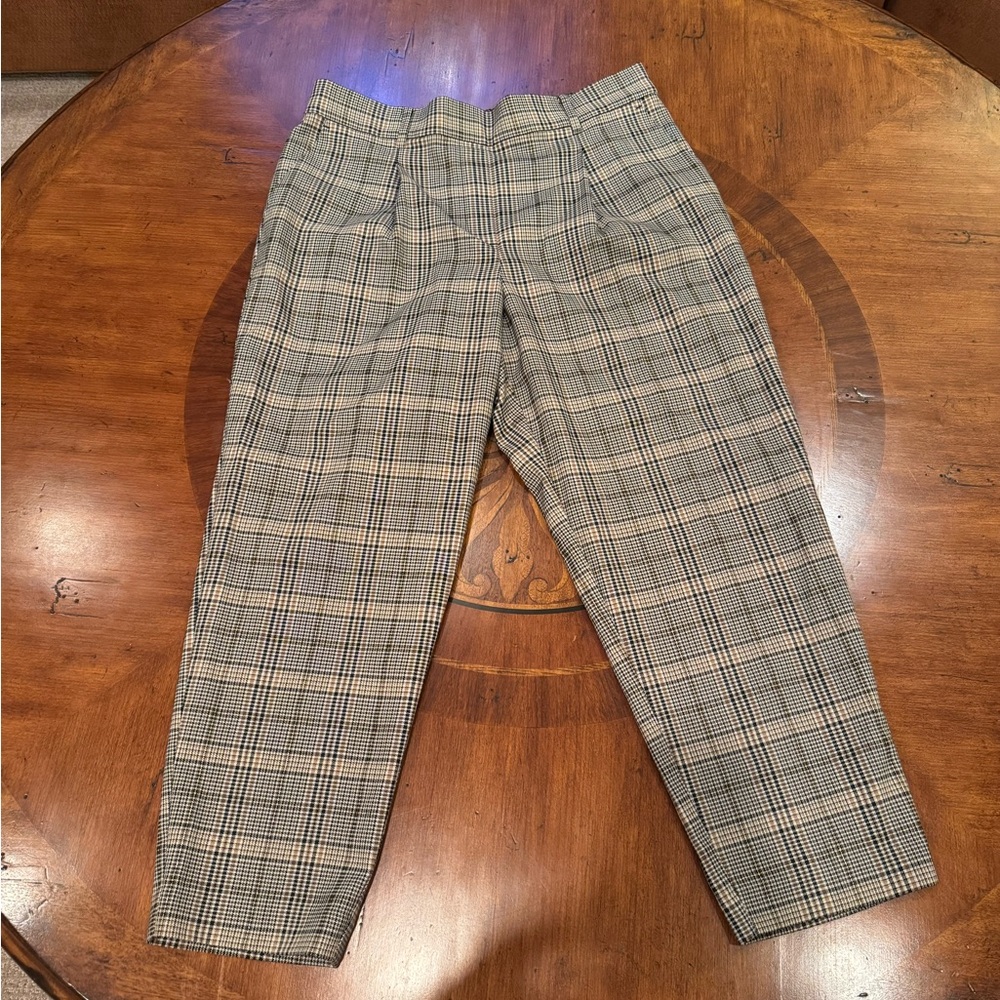 LOFT Gray and Black Dress Pants Straight Leg